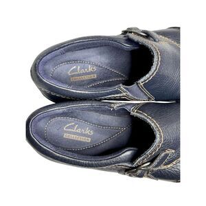 Clark’s blue leather Ashland indigo loafers size 6